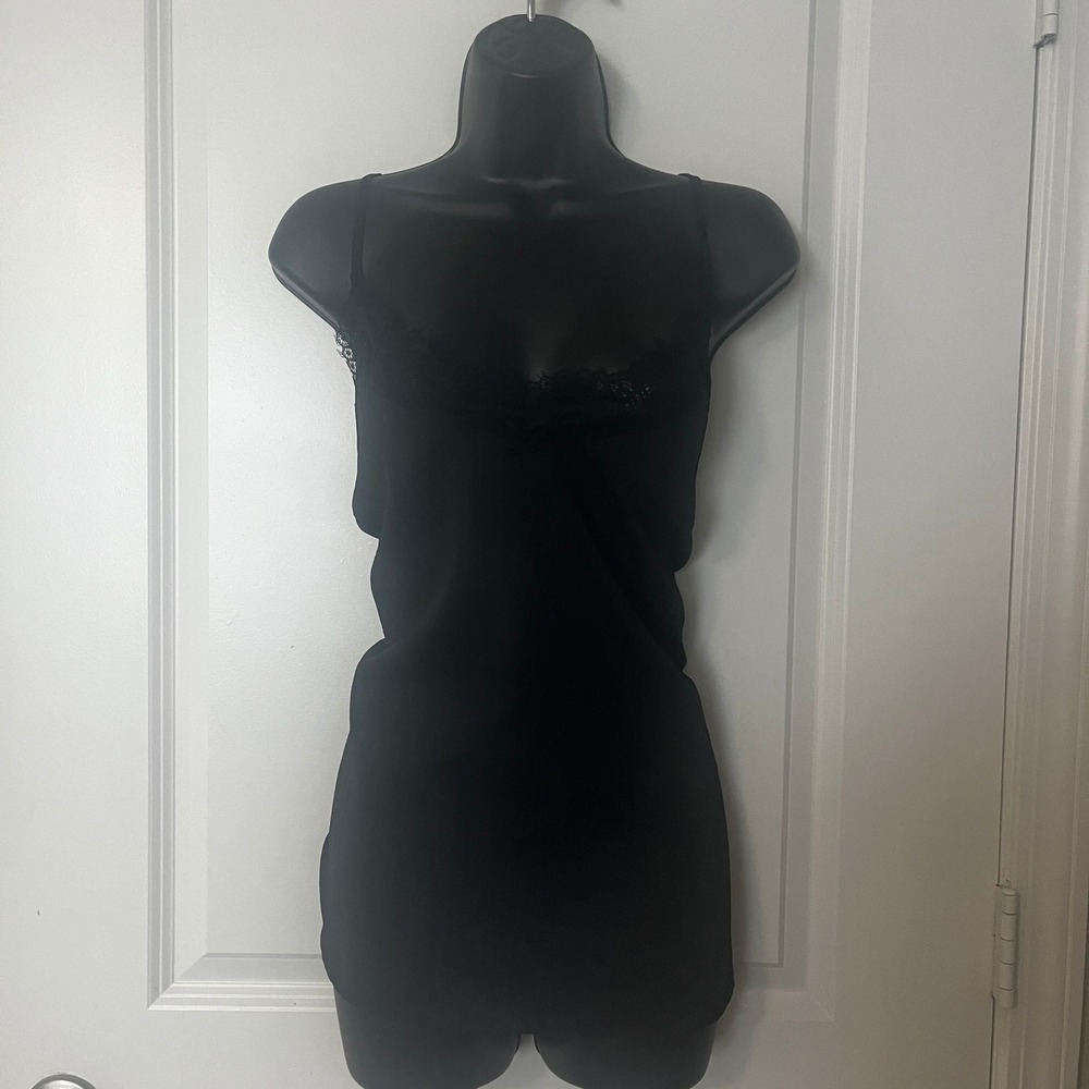Women's Shein Black Lace Trim Cami 2XL